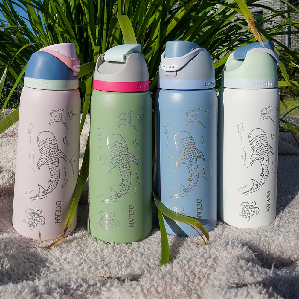 1L Owala Style Water Bottle-Whale Shark-Laser Engraved
