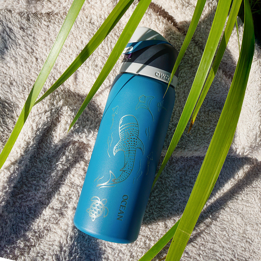 1L Owala Style Water Bottle-Whale Shark-Laser Engraved