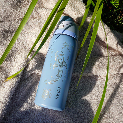 1L Owala Style Water Bottle-Whale Shark-Laser Engraved