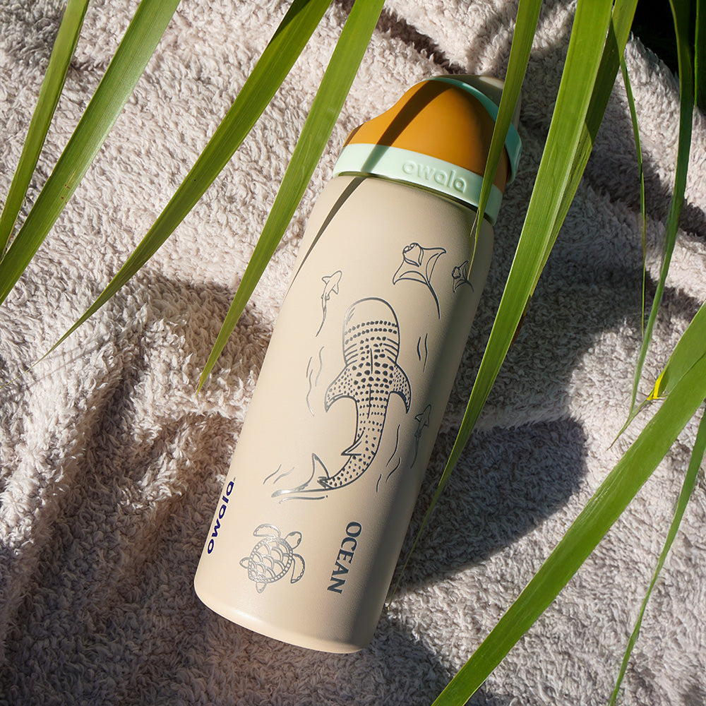 1L Owala Style Water Bottle-Whale Shark-Laser Engraved