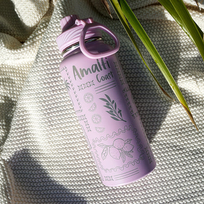 1L Insulated Water Bottle Full Wrap - AMALFI