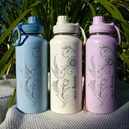 1L Insulated Water Bottle - Half Wrap - CHASING NECTAR