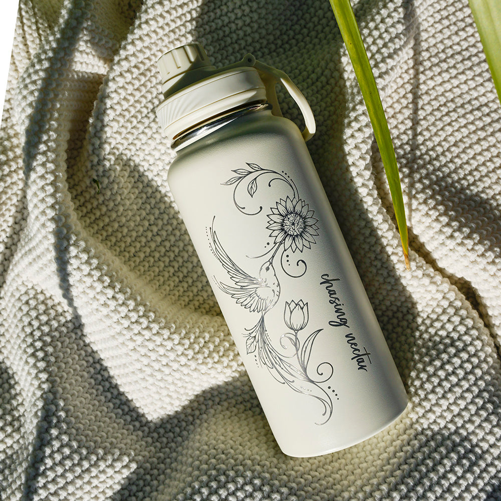1L Insulated Water Bottle - Half Wrap - CHASING NECTAR