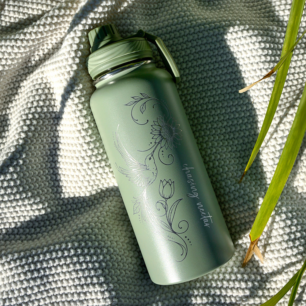 1L Insulated Water Bottle - Half Wrap - CHASING NECTAR