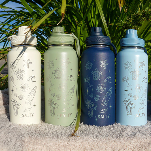 1L Insulated Water Bottle - Half Wrap - SALTLY