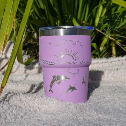 Insulated Coffee Cup 470mL Full Wrap DOLPHIN