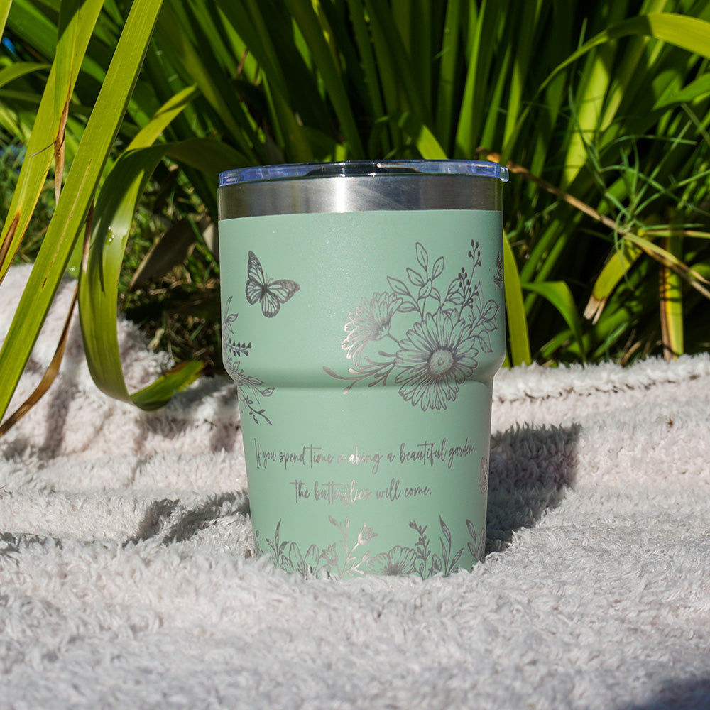 Insulated Coffee Cup 470mL Full Wrap FLORAL
