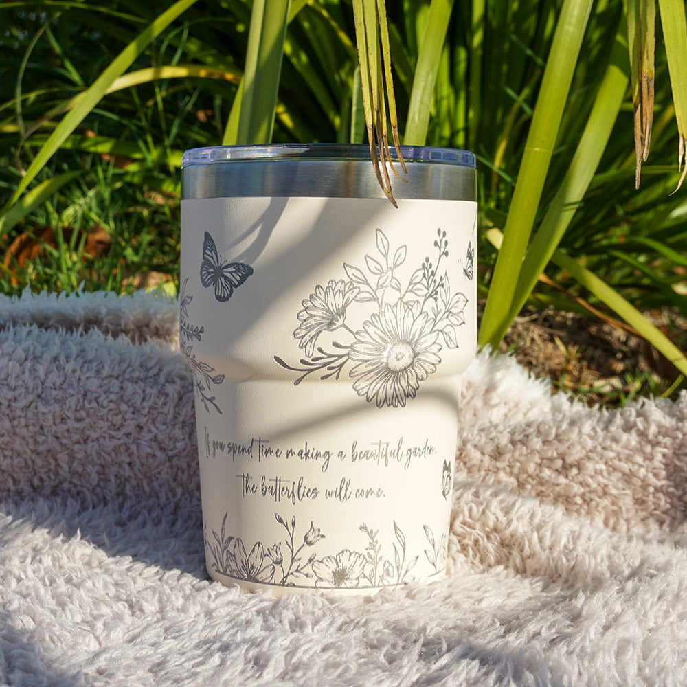 Insulated Coffee Cup 470mL Full Wrap FLORAL