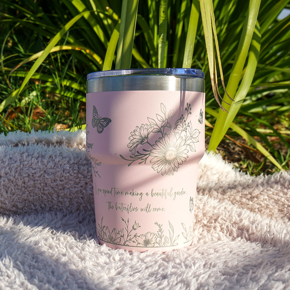 Insulated Coffee Cup 470mL Full Wrap FLORAL