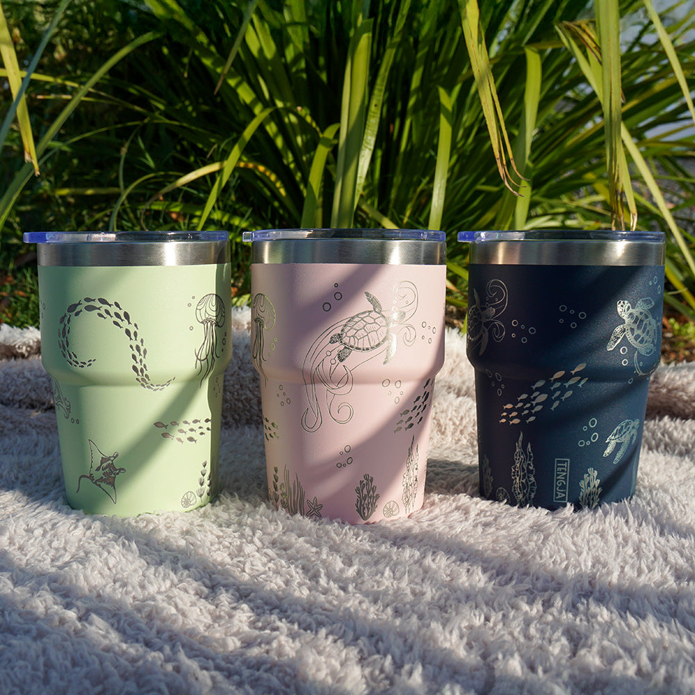 Insulated Coffee Cup 470mL Full Wrap OCEAN