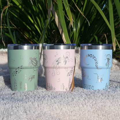 Insulated Coffee Cup 470mL Full Wrap OCEAN