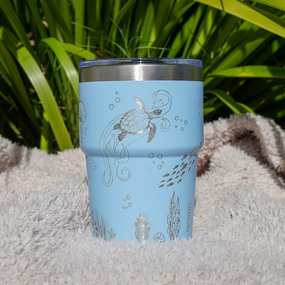 Insulated Coffee Cup 470mL Full Wrap OCEAN