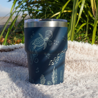 Insulated Coffee Cup 470mL Full Wrap OCEAN