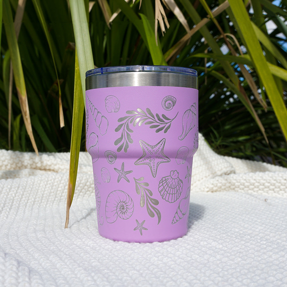 Insulated Coffee Cup 470mL Full Wrap SEASHELLS