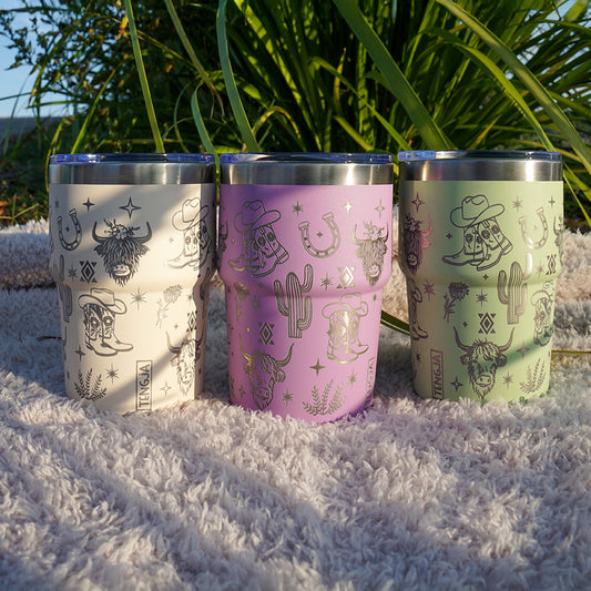 Insulated Coffee Cup 470mL Full Wrap WESTERN