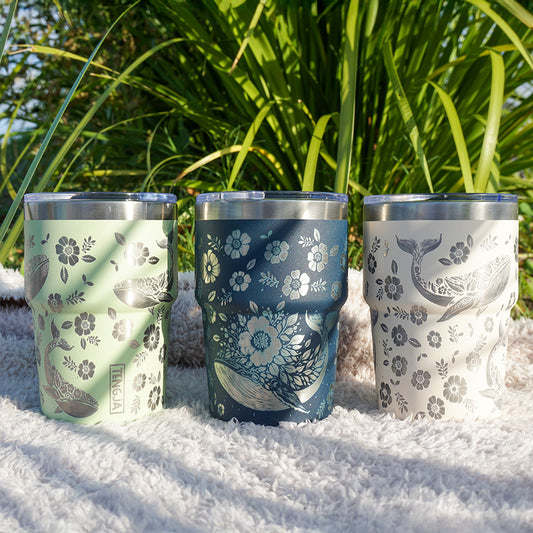 Insulated Coffee Cup 470mL Full Wrap WHALE