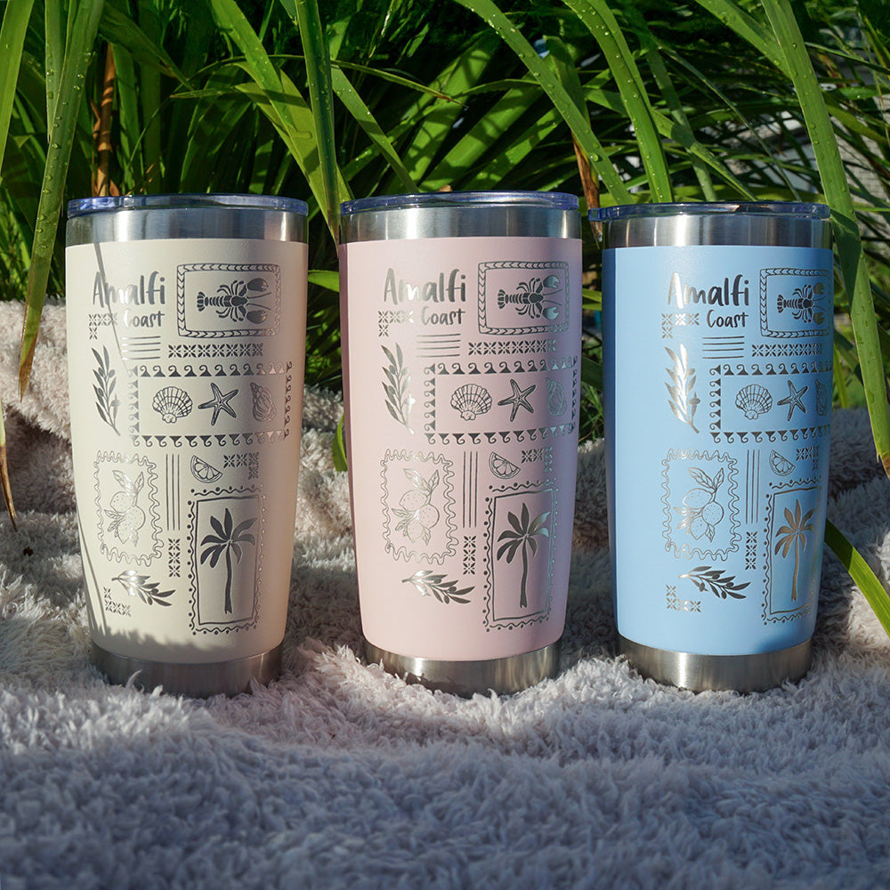 Insulated Coffee Cup 600mL Half Wrap AMALFI