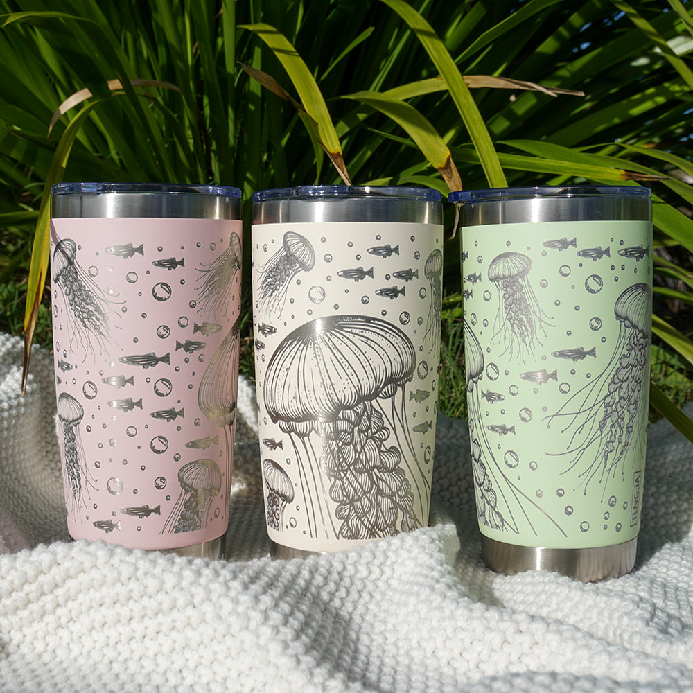 Insulated Coffee Cup 600mL Full Wrap JELLYFISH