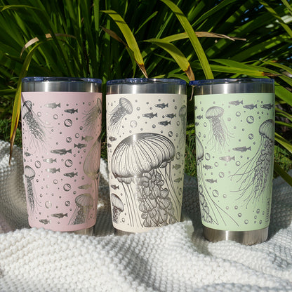 Insulated Coffee Cup 600mL Full Wrap JELLYFISH