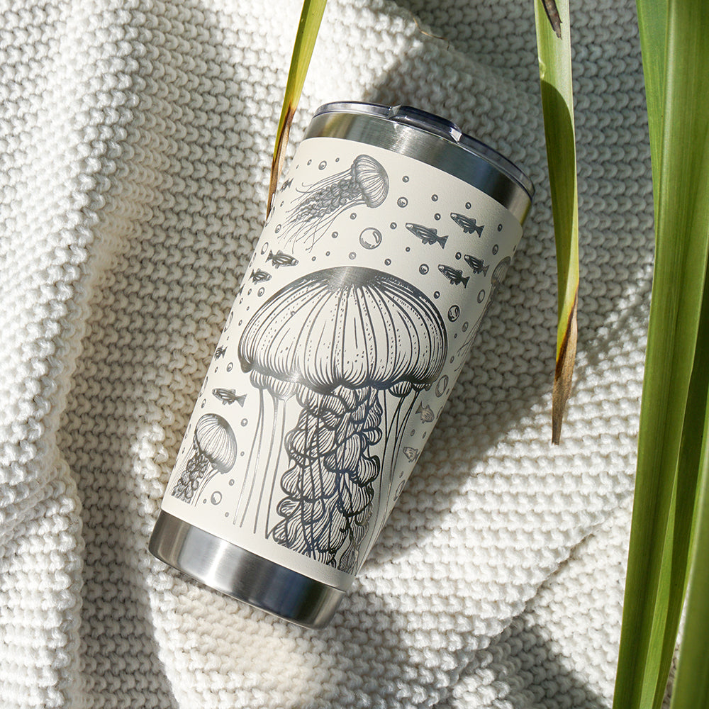 Insulated Coffee Cup 600mL Full Wrap JELLYFISH