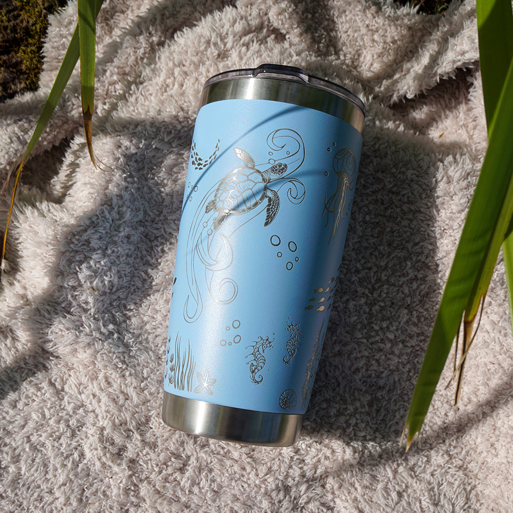 Insulated Coffee Cup 600mL Full Wrap OCEAN