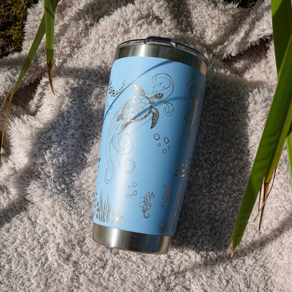Insulated Coffee Cup 600mL Full Wrap OCEAN