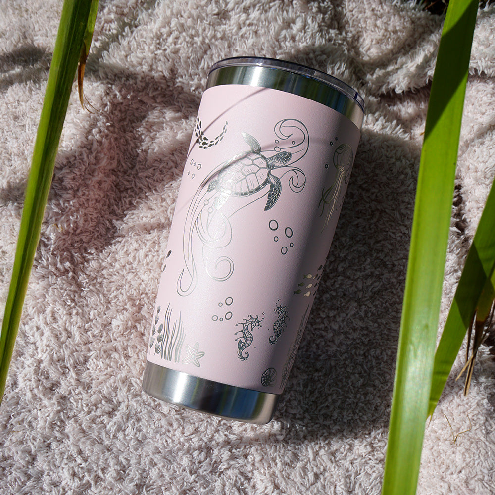 Insulated Coffee Cup 600mL Full Wrap OCEAN