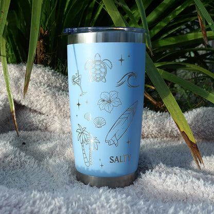 Insulated Coffee Cup 600mL Half Wrap SALTY