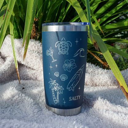 Insulated Coffee Cup 600mL Half Wrap SALTY