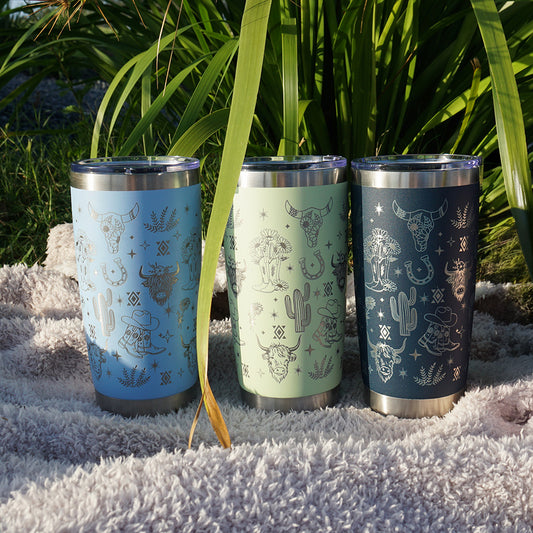 Insulated Coffee Cup 600mL Full Wrap WESTERN