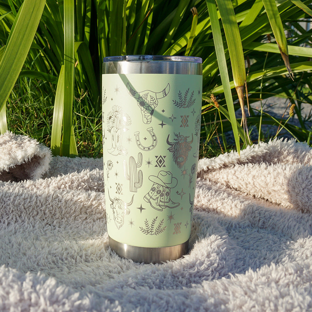 Insulated Coffee Cup 600mL Full Wrap WESTERN