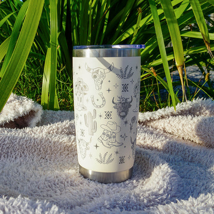 Insulated Coffee Cup 600mL Full Wrap WESTERN