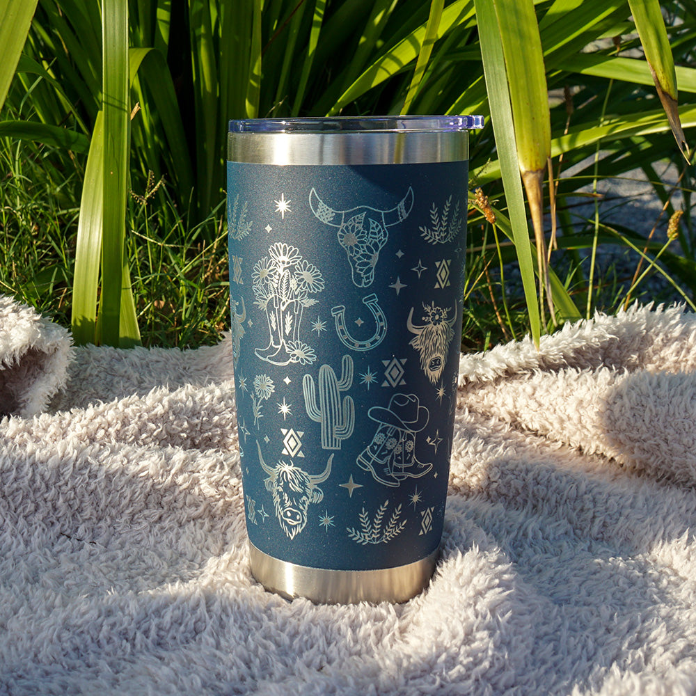 Insulated Coffee Cup 600mL Full Wrap WESTERN