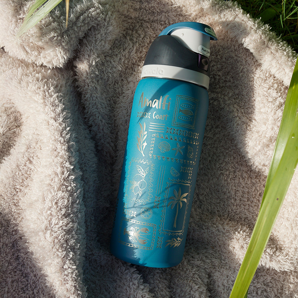 950ml Owala Style Water Bottle-Half Wrap-AMALFI COAST