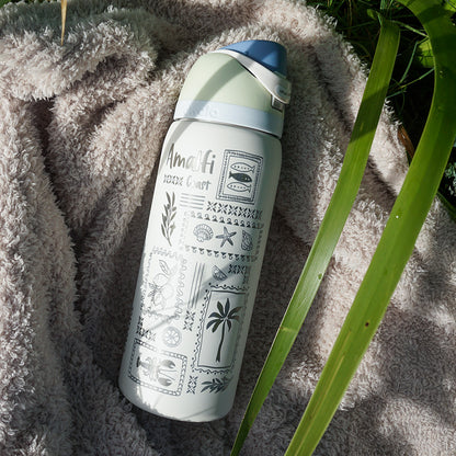 950ml Owala Style Water Bottle-Half Wrap-AMALFI COAST