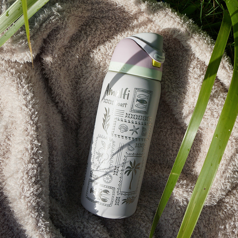 950ml Owala Style Water Bottle-Half Wrap-AMALFI COAST