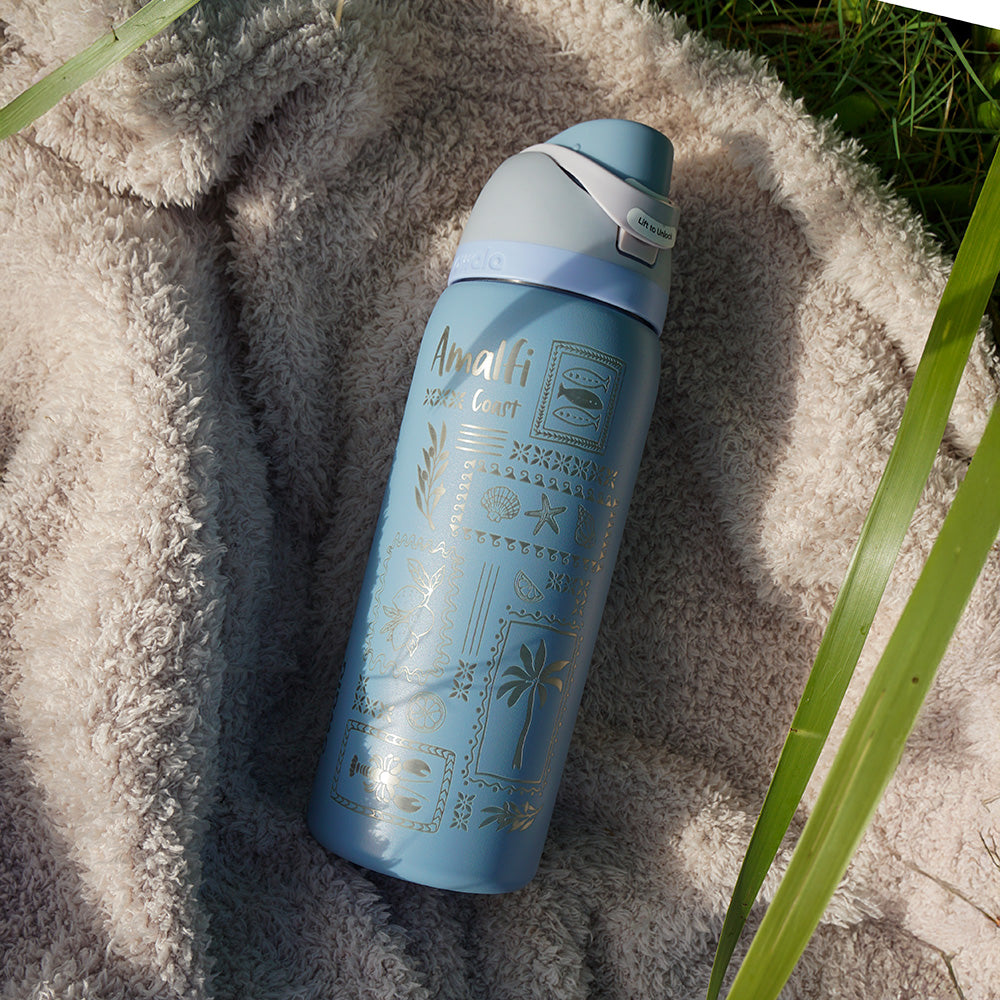 950ml Owala Style Water Bottle-Half Wrap-AMALFI COAST