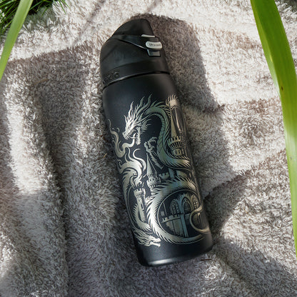 950ml Owala Style Water Bottle - Full Wrap - DRAGON