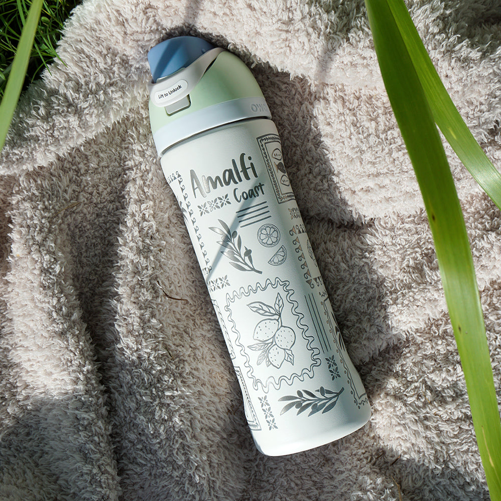700ml Owala Style Water Bottle Full Wrap - AMALFI COAST
