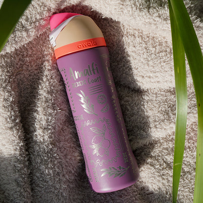 700ml Owala Style Water Bottle - Full Wrap - SMELL THE ROSES - SALE