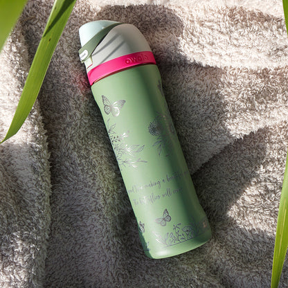 700ml Owala Style Water Bottle - Full Wrap - NEO SAGE - SALE