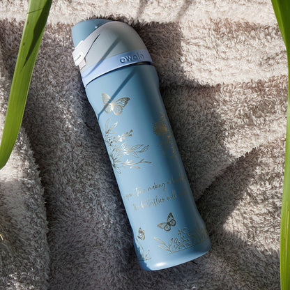 700ml Owala Style Water Bottle Full Wrap - FLORAL