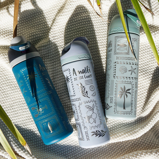 700ml Owala Style Water Bottle Full Wrap - AMALFI COAST