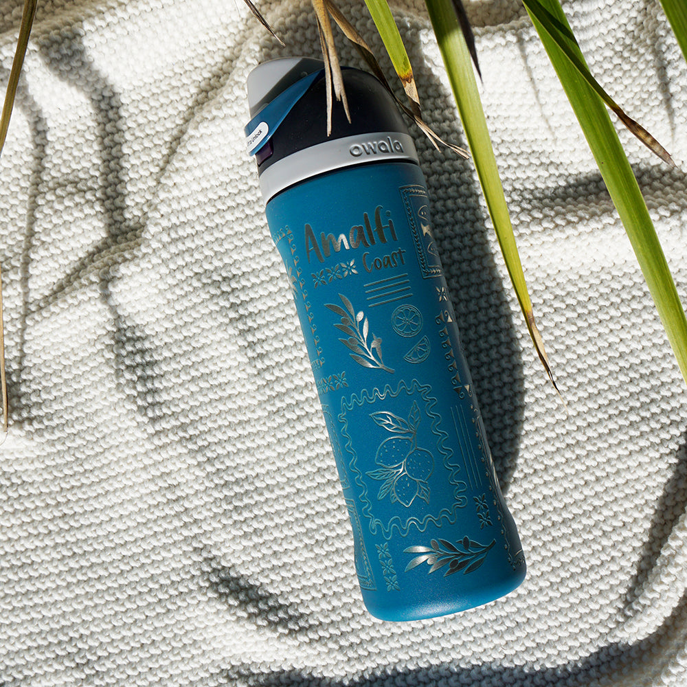 700ml Owala Style Water Bottle Full Wrap - AMALFI COAST