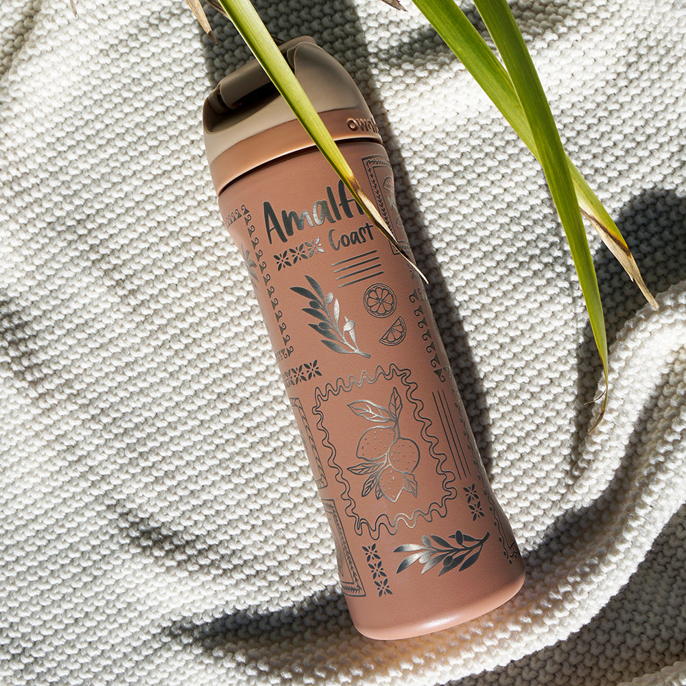 700ml Owala Style Water Bottle Full Wrap - AMALFI COAST