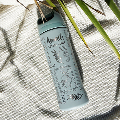 700ml Owala Style Water Bottle Full Wrap - AMALFI COAST