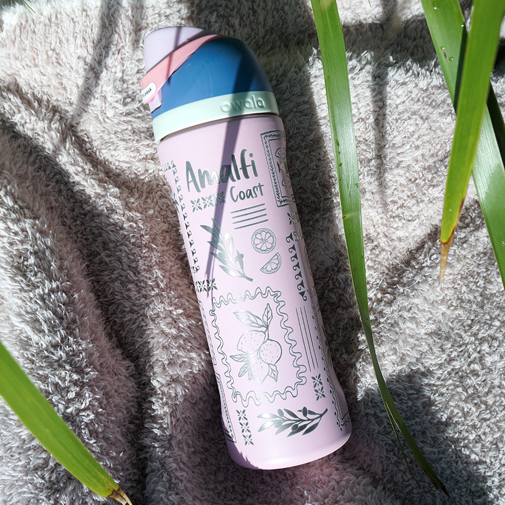 700ml Owala Style Water Bottle Full Wrap - AMALFI COAST
