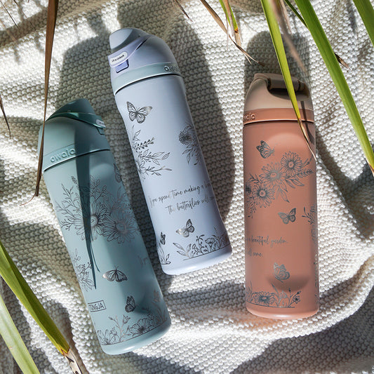 700ml Owala Style Water Bottle Full Wrap - FLORAL