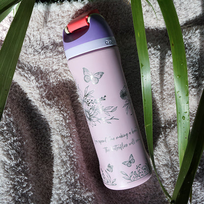 700ml Owala Style Water Bottle Full Wrap - FLORAL