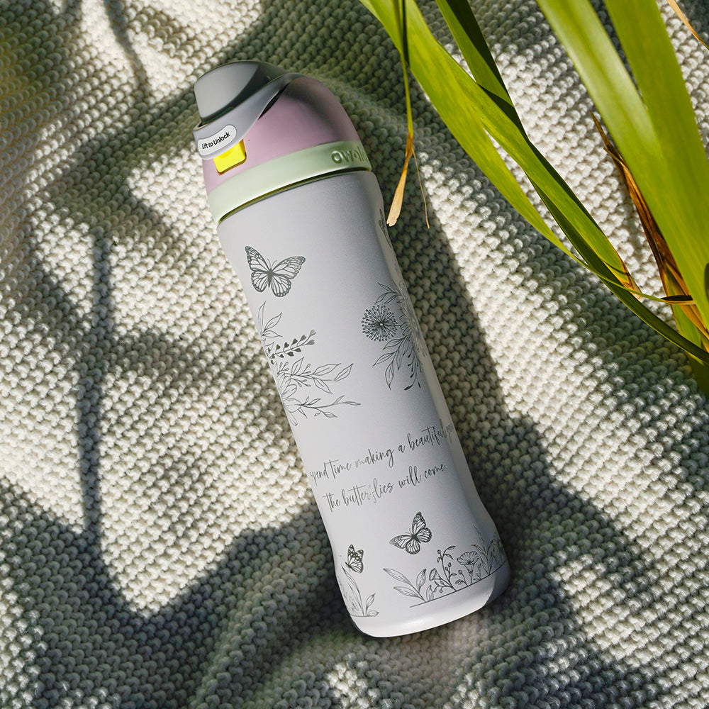 700ml Owala Style Water Bottle Full Wrap - FLORAL